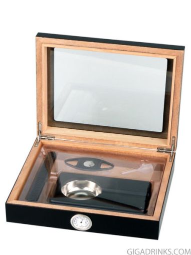 Humidor for 20 cigars with glass top