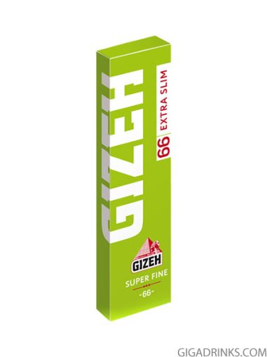  Gizeh Super Fine Extra Slim 66 Green (66 хартийки)