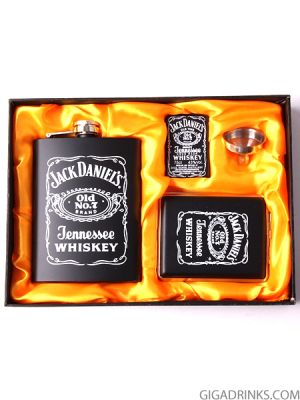 Комплект Манерка с Табакера и запалка Jack Daniels