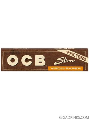 Хартия OCB Unbleached Slim + Tips