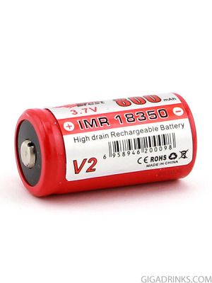 Батерия Efest 18350 IMR 800mAh 3.7V Nipple top