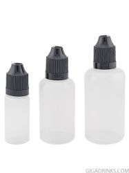 Empty clear PE bottle with dropper - 10, 30 and 50ml