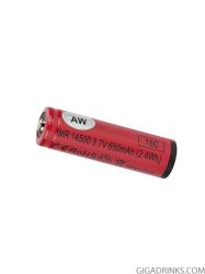 Battery AW 14500 IMR 650mAh 15C 3.7V 