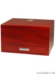Humidor red-brown matte for ca. 40 cigars