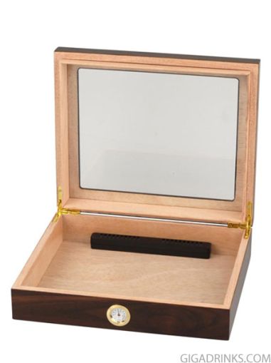Humidor for 20 cigars with glass top