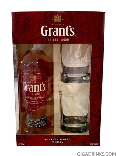 Grant's 0.7l whit 2 glasses