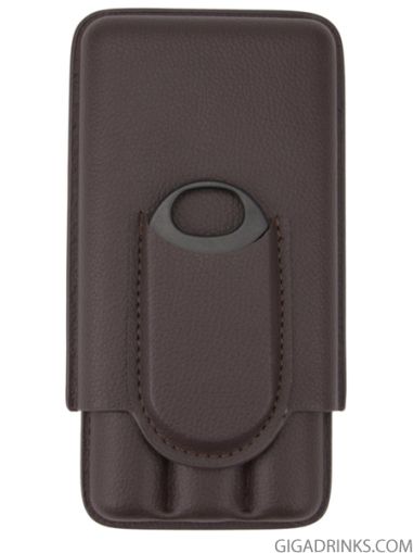 Leather case for 3 cigars