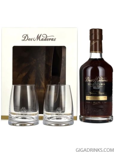 Rum Dos Maderas Seleccion Triple Aged 0.7l. + 2 glasses