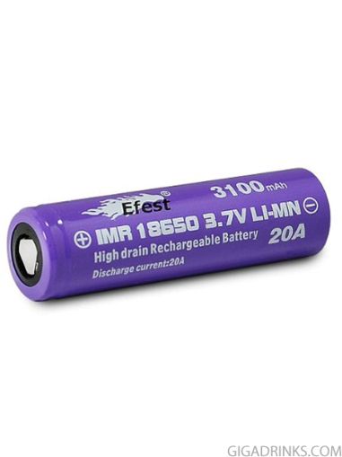 Батерия 18650 IMR Efest 3100mAh 20A 3.7V Purple