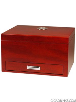 Humidor red-brown matte for ca. 40 cigars