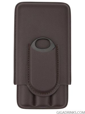 Leather case for 3 cigars