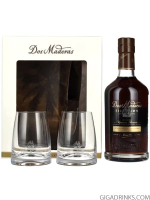Rum Dos Maderas Seleccion Triple Aged 0.7l. + 2 glasses