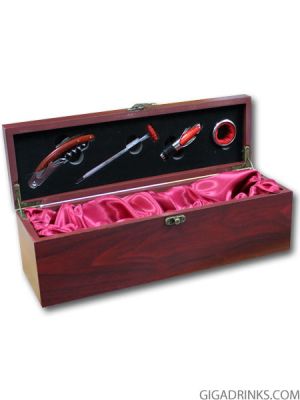 Wine box with 5 tools and satin