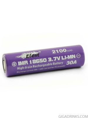 Батерия 18650 IMR Efest 2100mAh 30A 3.7V Purple